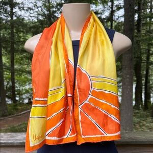 Vera Neumann Scarf Orange Yellow Sun